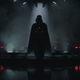 Darth Vader stands in a cloud of smoke in Obi-Wan.